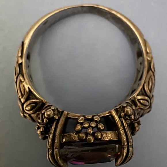 Vintage Sterling Silver 925 Large Mystic Topaz Stunning Ring Size 9 - Picture 8 of 16